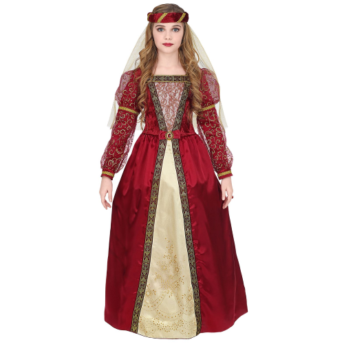 COSTUME VESTITO ABITO TRAVESTIMENTO CARNEVALE COSPLAY BAMBINA - PRINCIPESSA MEDIEVALE - 0733