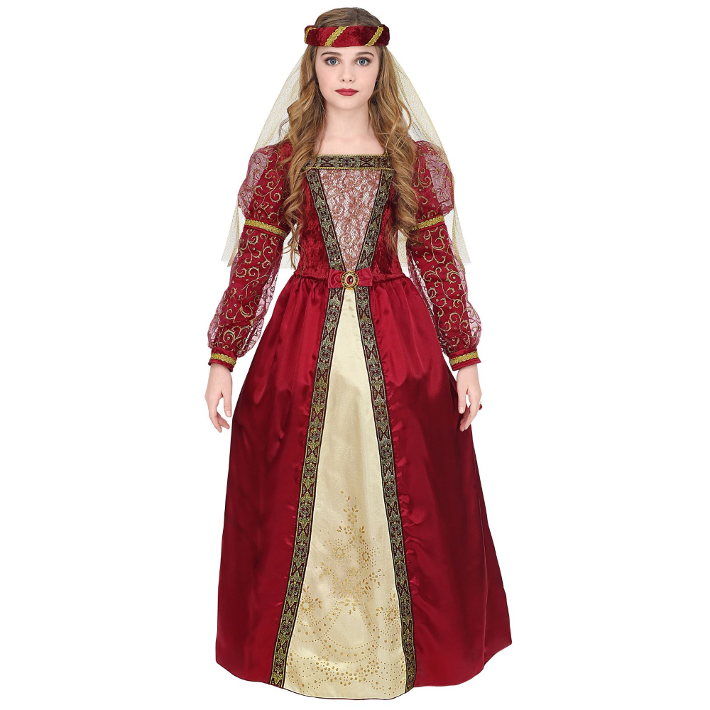 COSTUME VESTITO ABITO TRAVESTIMENTO CARNEVALE COSPLAY BAMBINA - PRINCIPESSA MEDIEVALE - 0733