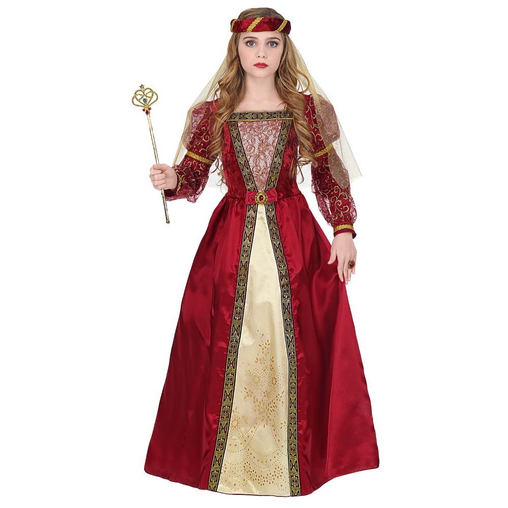 COSTUME VESTITO ABITO TRAVESTIMENTO CARNEVALE COSPLAY BAMBINA - PRINCIPESSA MEDIEVALE - 0733