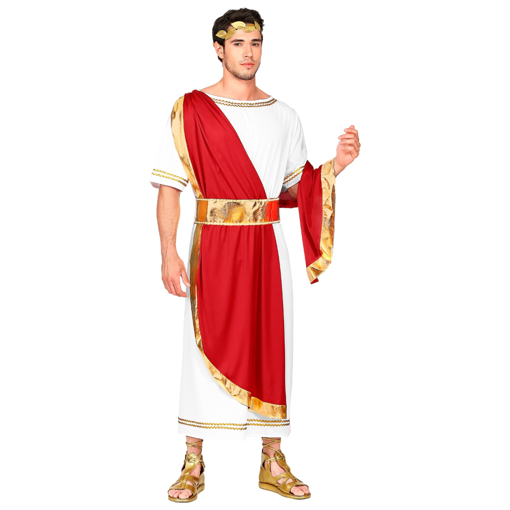 COSTUME VESTITO ABITO TRAVESTIMENTO CARNEVALE COSPLAY ADULTO - IMPERATORE ROMANO - 0911
