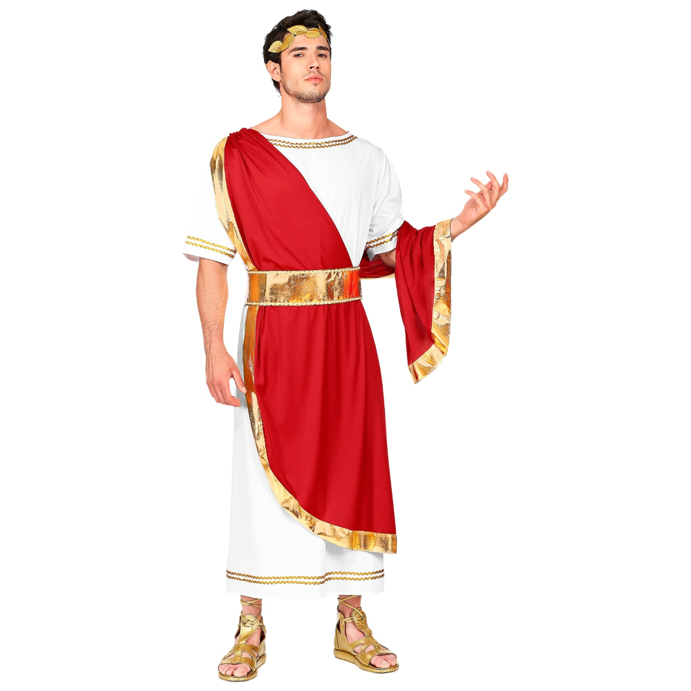 COSTUME VESTITO ABITO TRAVESTIMENTO CARNEVALE COSPLAY ADULTO - IMPERATORE ROMANO - 0911
