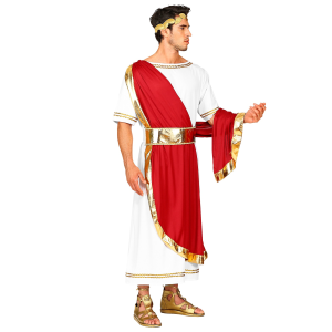 COSTUME VESTITO ABITO TRAVESTIMENTO CARNEVALE COSPLAY ADULTO - IMPERATORE ROMANO - 0911