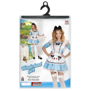COSTUME VESTITO ABITO TRAVESTIMENTO CARNEVALE ADULTO - WONDERLAND GIRL - 7343