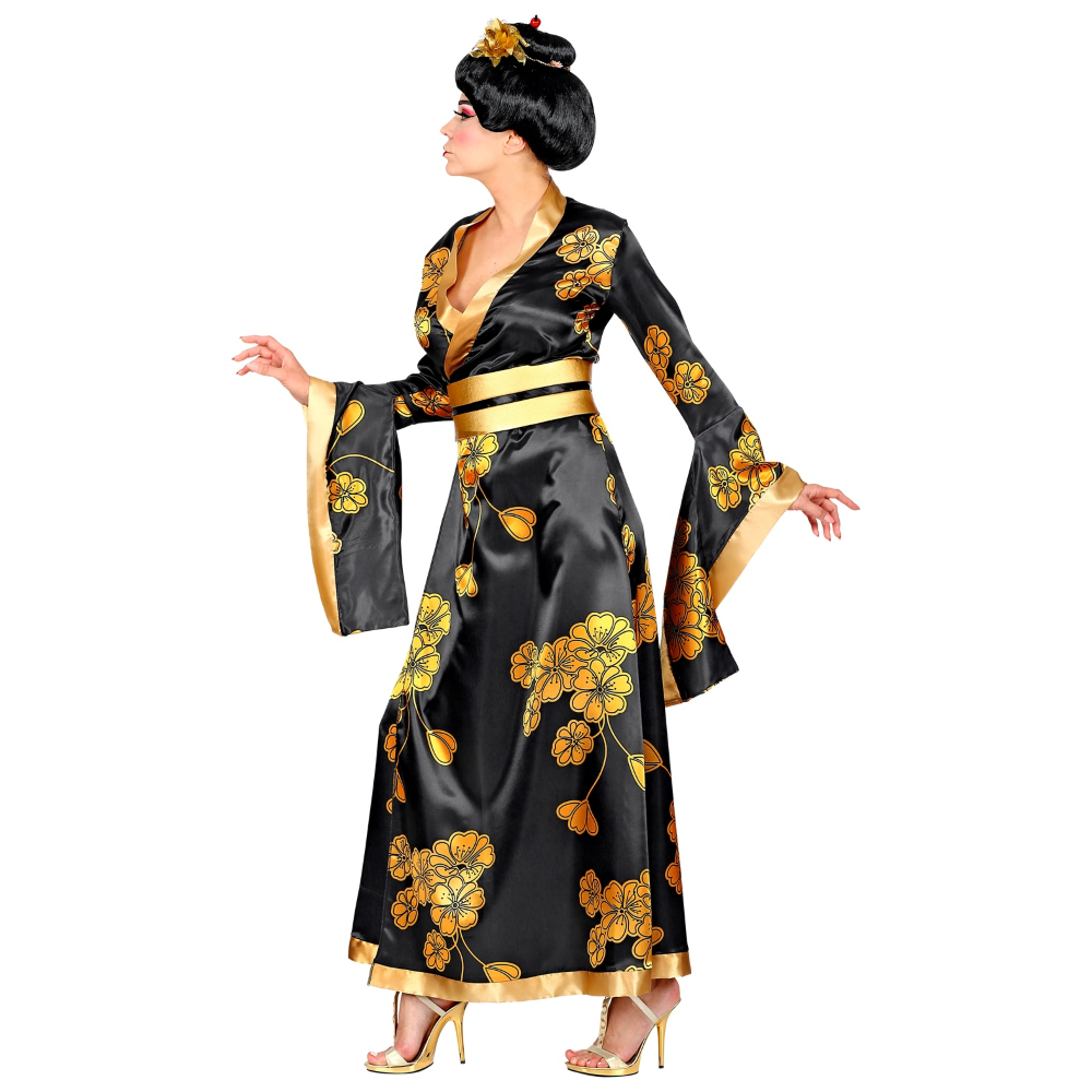 COSTUME VESTITO ABITO TRAVESTIMENTO CARNEVALE COSPLAY ADULTO DONNA GIAPPONESE GEISHA - 0153