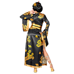 COSTUME VESTITO ABITO TRAVESTIMENTO CARNEVALE COSPLAY ADULTO DONNA GIAPPONESE GEISHA - 0153