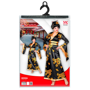 COSTUME VESTITO ABITO TRAVESTIMENTO CARNEVALE COSPLAY ADULTO DONNA GIAPPONESE GEISHA - 0153