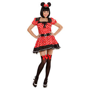 COSTUME VESTITO ABITO TRAVESTIMENTO CARNEVALE ADULTO - TOPOLINA - 7744