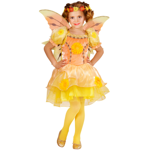 COSTUME VESTITO ABITO TRAVESTIMENTO CARNEVALE BAMBINA FATINA DELL'ESTATE VESTITO E ALI 4/10 ANNI - 4907
