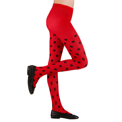CALZE COLLANT COCCINELLA POIS 40 DENARI ACCESSORI ABITO TRAVESTIMENTO VESTITO CARNEVALE - 0124/C