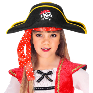 CAPPELLO PIRATA ACCESSORI ABITO VESTITO CARNEVALE BAMBINO - 01888