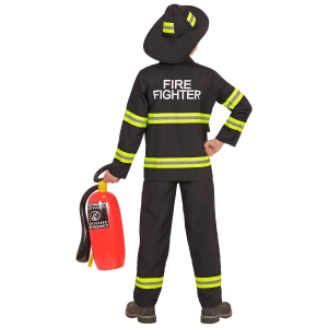 COSTUME VESTITO ABITO TRAVESTIMENTO CARNEVALE POMPIERE CASACCA PANTALONI ELMO 4/13 ANNI - 9679