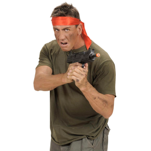 PISTOLA MITRAGLIATRICE UZI CON SUONO ACCESSORI PER ABITO VESTITO TRAVESTIMENTO CARNEVALE BAMBINO