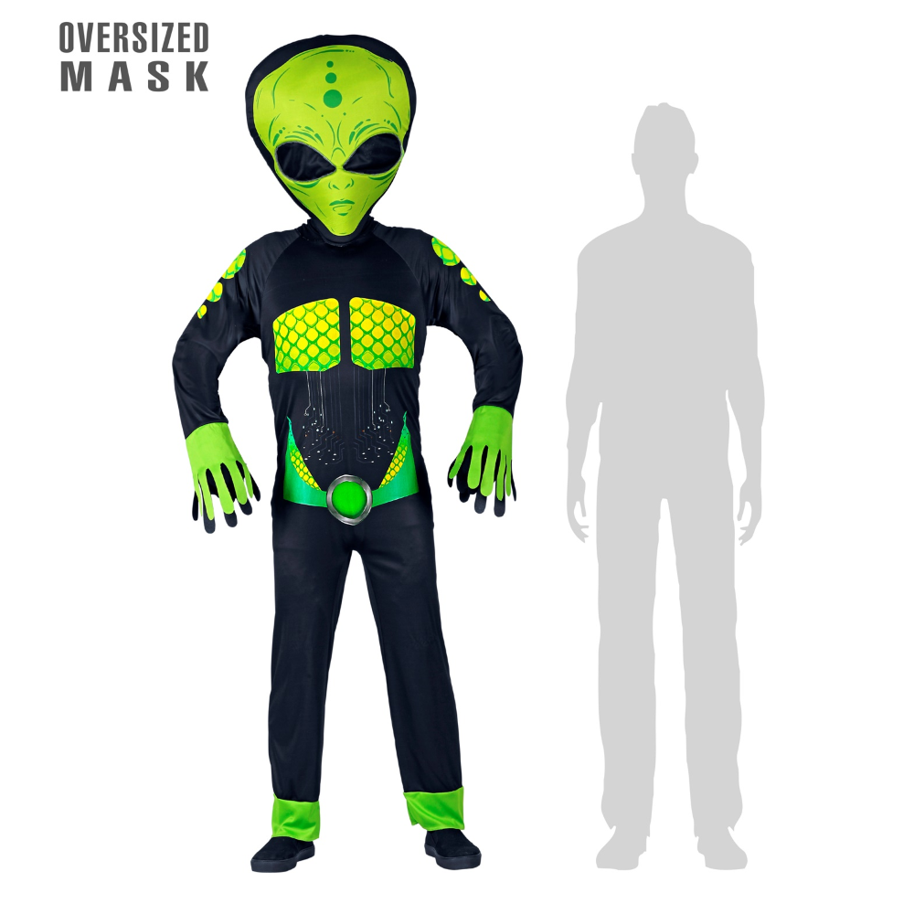 COSTUME VESTITO ABITO TRAVESTIMENTO CARNEVALE UOMO EXTRATERRESTRE ALIENO - 0193 Adulto