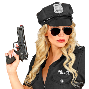 CAPPELLO POLIZIA REGOLABILE ACCESSORI ABITO VESTITO CARNEVALE ADULTO - 03328