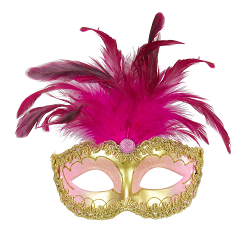 MASCHERA REALE ORO CON GEMME STRASS GLITTER E PIUME ACCESSORI PER ABITO VESTITO TRAVESTIMENTO CARNEVALE - 04698