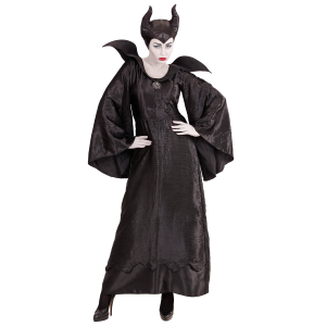 VESTITO CARNEVALE + ACCESSORI MALEFICA ABITO COPRICAPO E BASTONE MAGICO TAGLIA M TRAVESTIMENTO - 0370+52815