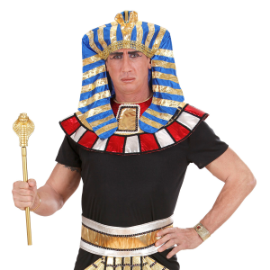 BACCHETTA SCETTRO FARAONE DORATO ACCESSORI PER ABITO VESTITO TRAVESTIMENTO CARNEVALE 48 CM - 1920P