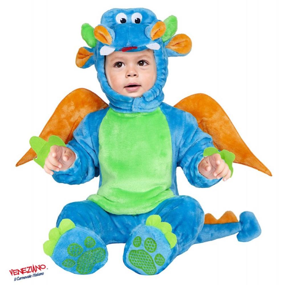 VESTITO CARNEVALE DRAGHETTO COSTUME TRAVESTIMENTO NEONATO - 54176