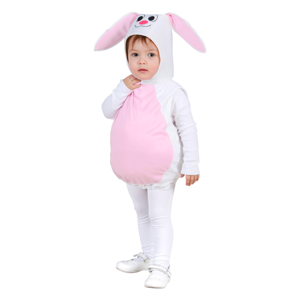 COSTUME VESTITO ABITO TRAVESTIMENTO CARNEVALE CONIGLIETTO COSTUME E COPRICAPO 1/3 ANNI - 1898B