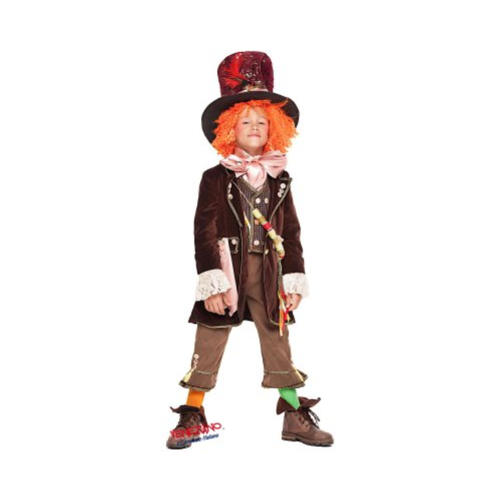 COSTUME VESTITO ABITO TRAVESTIMENTO CARNEVALE BAMBINO CAPPELLAIO PAZZO 28067