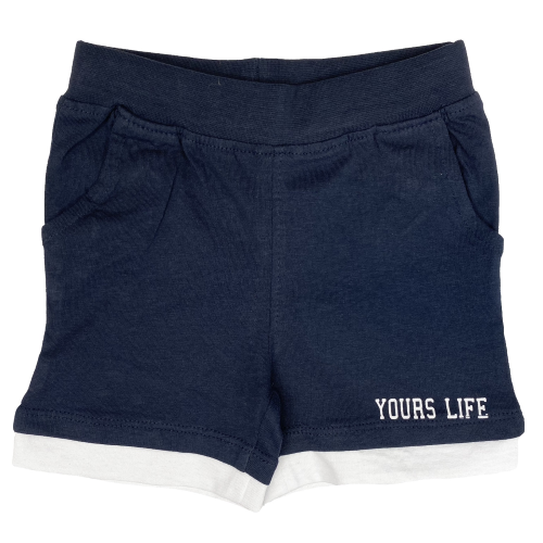 BERMUDA PANTALONCINO YOURS NEONATO BAMBINO TAGLIE 9/30 MESI  - AB2004NERO