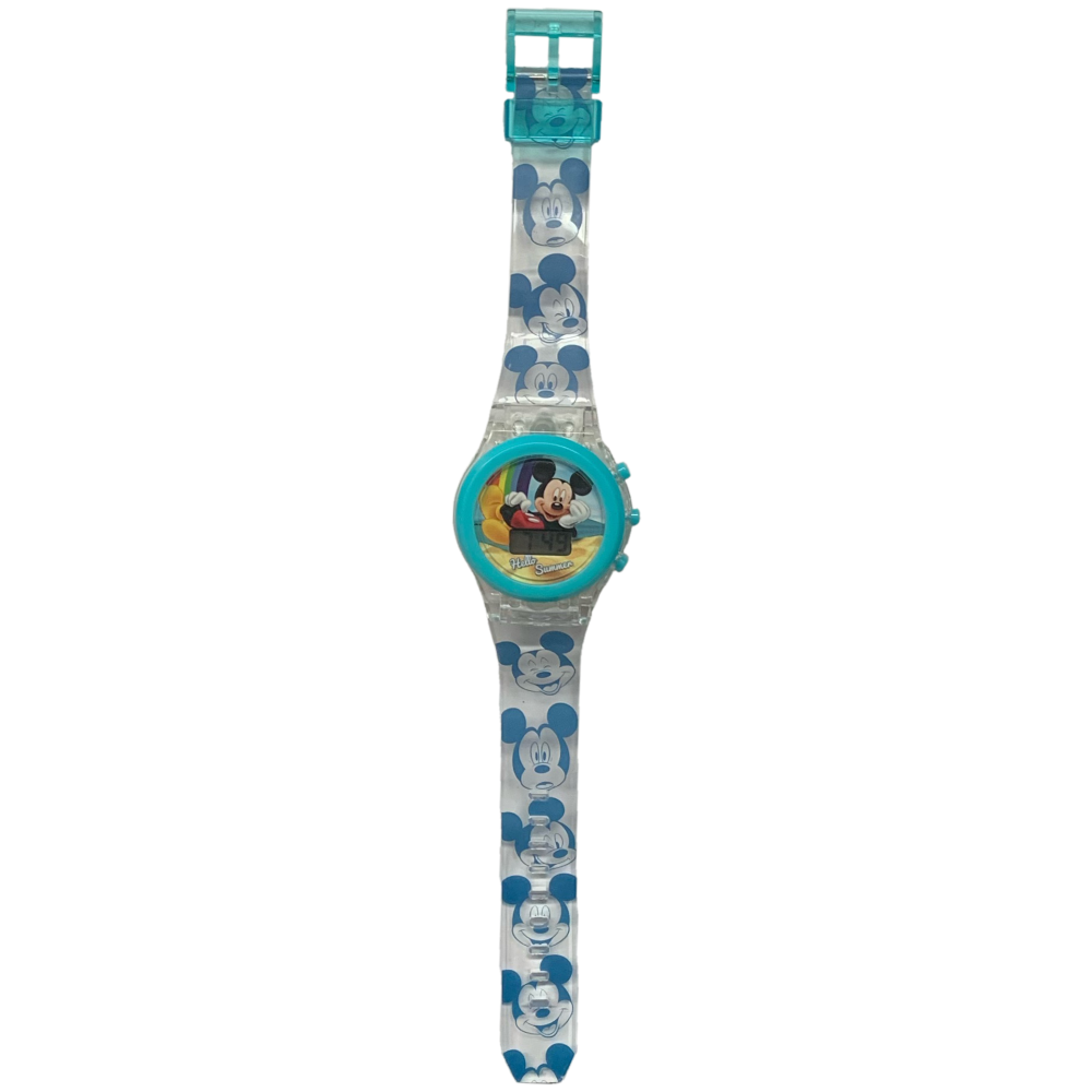 OROLOGIO DA POLSO DIGITALE MICKEY MOUSE DISNEY TOPOLINO CON LED IN CONFEZIONE REGALO - WD20368