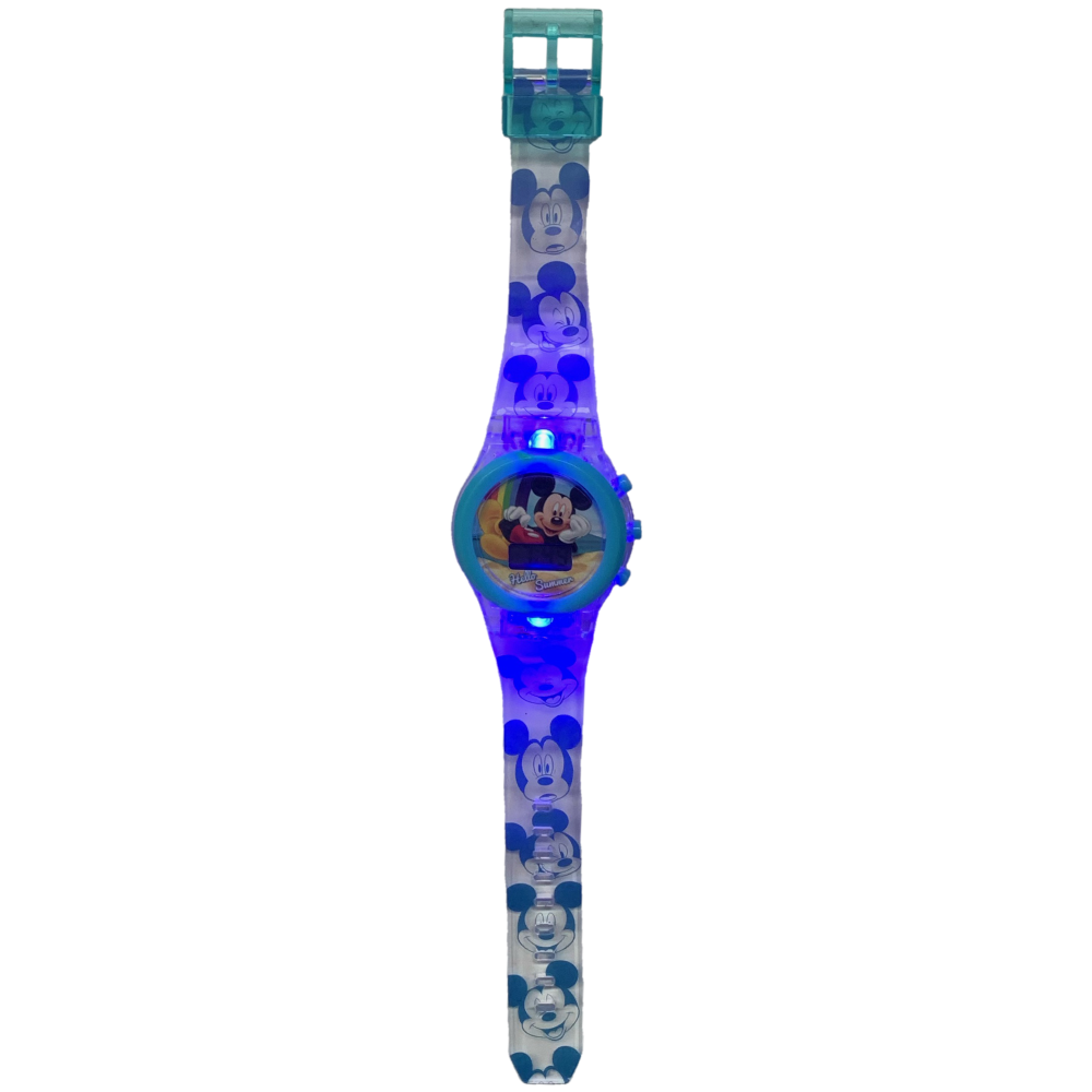 OROLOGIO DA POLSO DIGITALE MICKEY MOUSE DISNEY TOPOLINO CON LED IN CONFEZIONE REGALO - WD20368