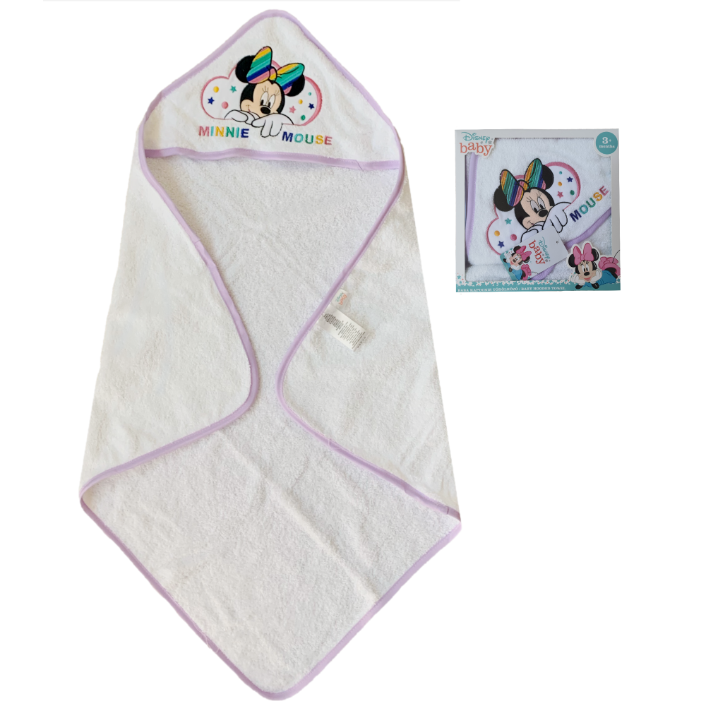ACCAPPATOIO TRIANGOLO MINNIE MOUSE DISNEY NEONATO BAMBINA ASCIUGAMANO IN COTONE - MIN1727/3