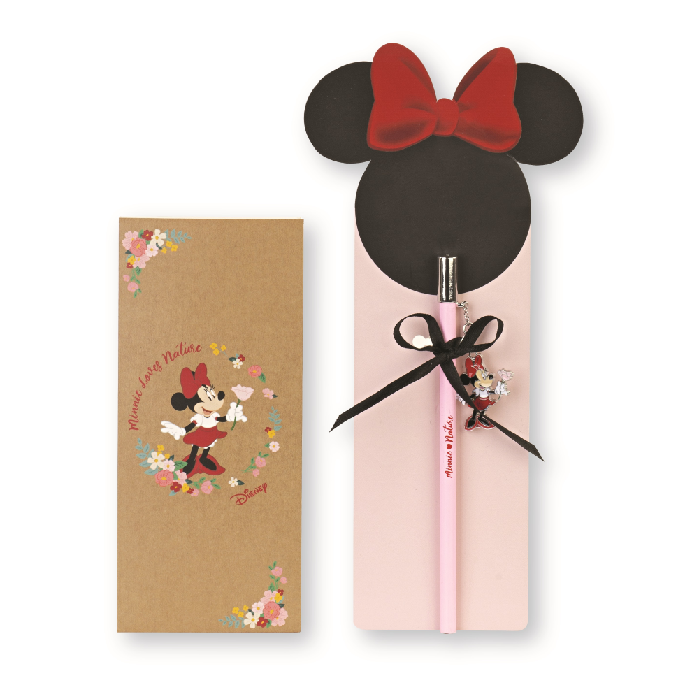 MATITA MINNIE MOUSE DISNEY FLOWERS METALLO SMALTATO CON BUSTA - 69596M