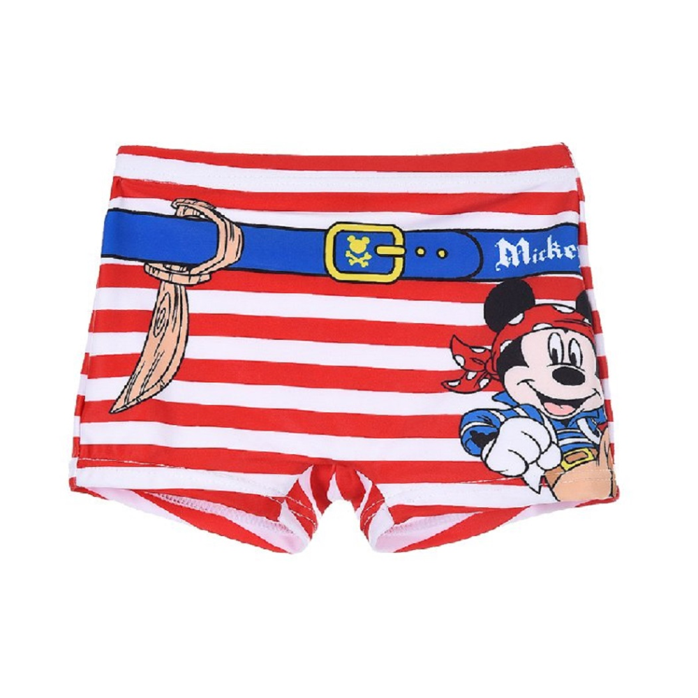 COSTUME MARE MICKEY MOUSE DISNEY TOPOLINO PARIGAMBA PANTALONCINO NEONATO BAMBINO - UE0112ROSSO