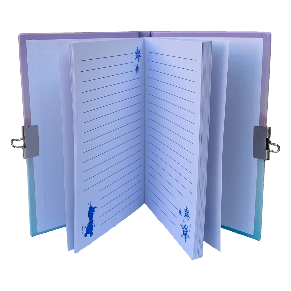 SET 2 DIARI SEGRETI CON LUCCHETTO FROZEN DISNEY ELSA ANNA + 2 PENNE IN CONFEZIONE REGALO - FR0754
