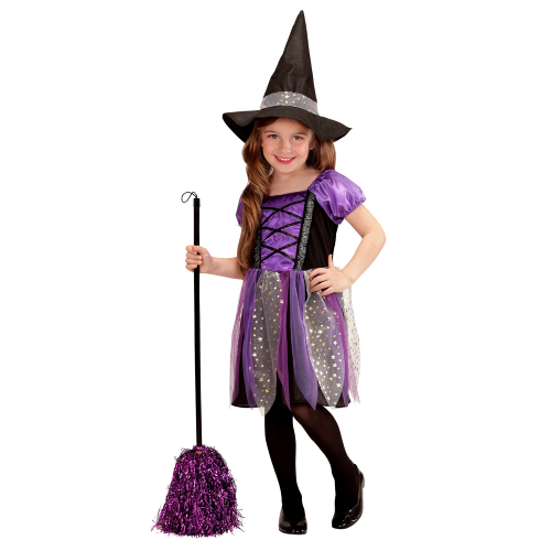 COSTUME VESTITO ABITO TRAVESTIMENTO CARNEVALE HALLOWEEN STREGA BAMBINA - 0026