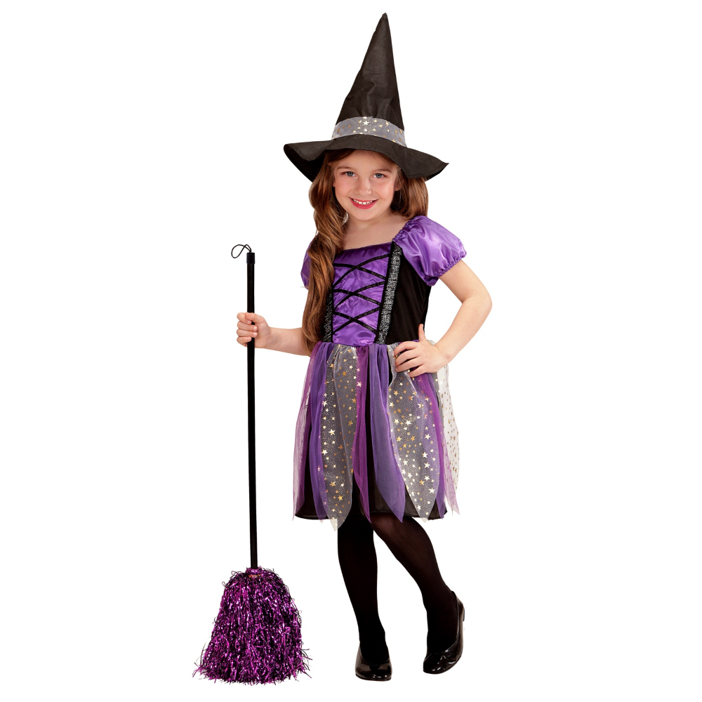 COSTUME VESTITO ABITO TRAVESTIMENTO CARNEVALE HALLOWEEN STREGA BAMBINA - 0026