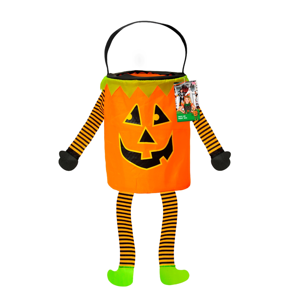 BORSETTA DOLCETTO O SCHERZETTO CON GAMBE BRACCIA E MANIGLIA ACCESSORI HALLOWEEN CARNEVALE COSPLAY BAMBINA