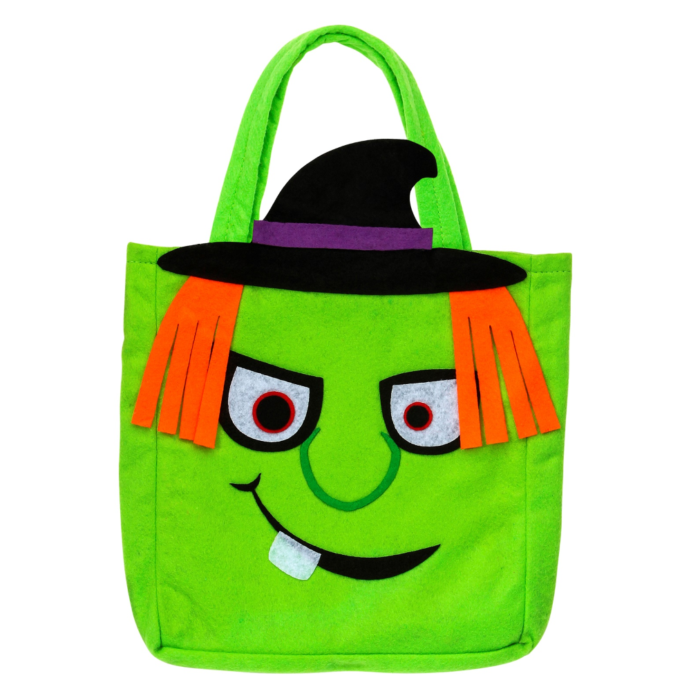 BORSETTA DOLCETTO O SCHERZETTO FLUO ACCESSORI HALLOWEEN CARNEVALE BAMBINA - 00783