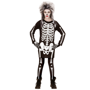 CALZE COLLANT SCHELETRO NERE 70 DEN ACCESSORI TRAVESTIMENTO HALLOWEEN COSPLAY - 3001