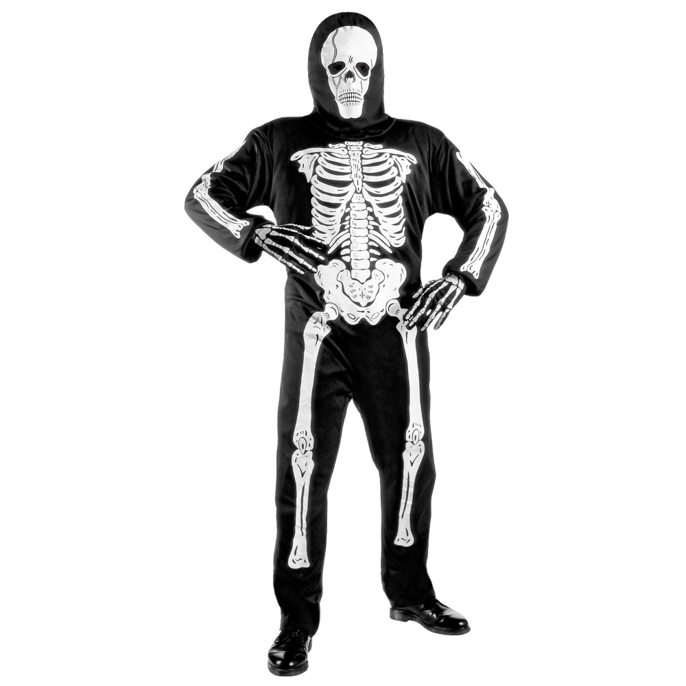 COSTUME VESTITO ABITO TRAVESTIMENTO CARNEVALE HALLOWEEN COSPLAY BAMBINO SCHELETRO - 3811