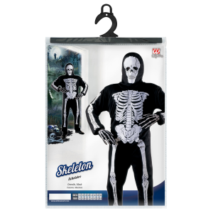 COSTUME VESTITO ABITO TRAVESTIMENTO CARNEVALE HALLOWEEN COSPLAY BAMBINO SCHELETRO - 3811