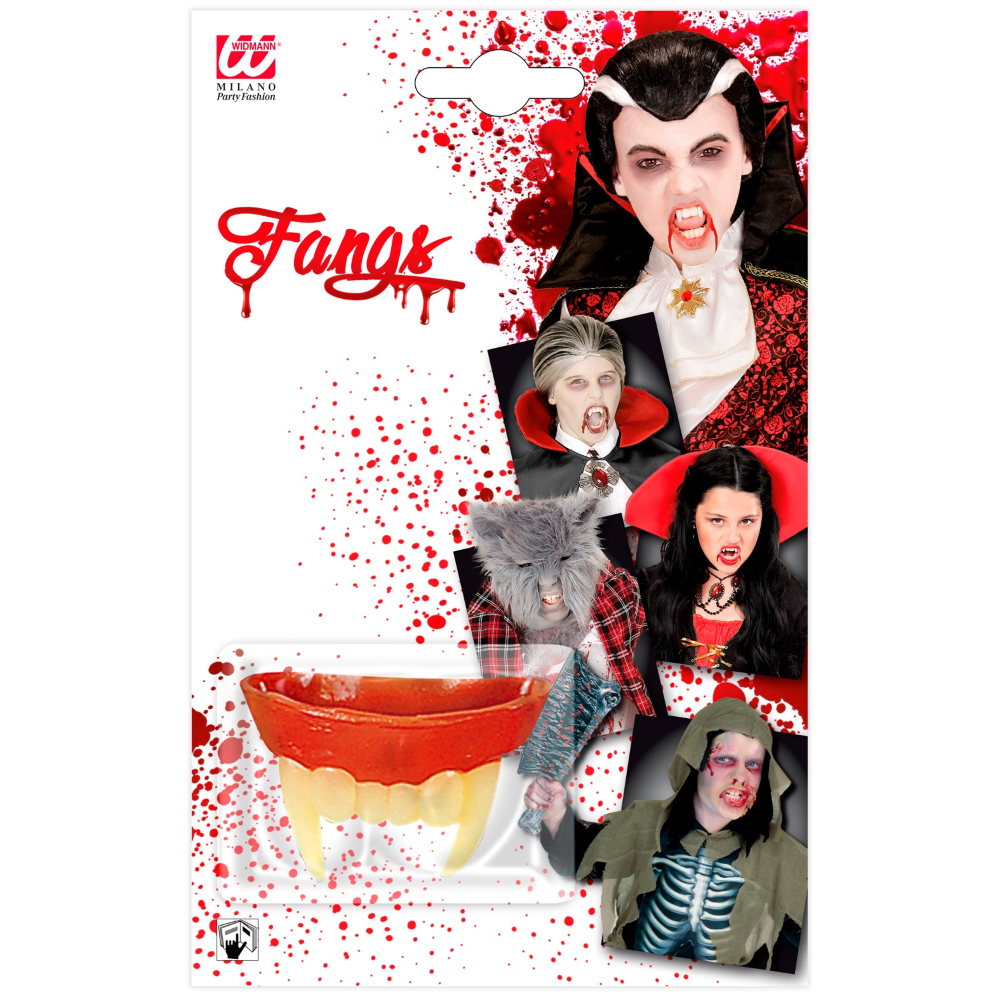 DENTI DA VAMPIRO ACCESSORI HALLOWEEN CARNEVALE COSPLAY - 4089B