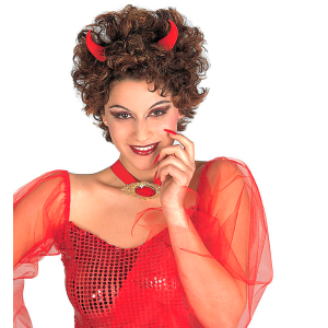 CERCHIETTO CORNA ROSSE ACCESSORI CARNEVALE HALLOWEEN - 5483C