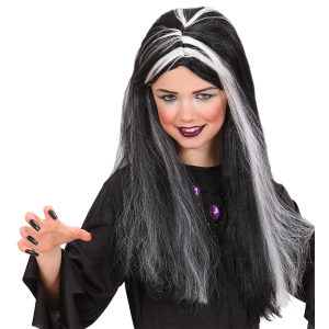 VESTITO CARNEVALE + ACCESSORI STREGA VESTITO CAPPELLO SCOPA PARRUCCA 5/7 ANNI HALLOWEEN BAMBINA - 3857+6279S+52776