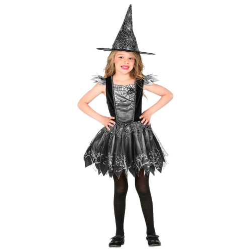 COSTUME VESTITO ABITO TRAVESTIMENTO CARNEVALE HALLOWEEN WITCH STREGA BAMBINA - 9736