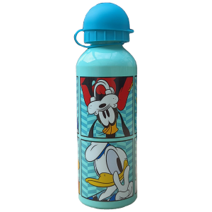 SET DISNEY FRIENDS PAPERINO PIPPO PLUTO PAPERINA BORRACCIA IN ALLUMINIO + PORTAMERENDA IN CONFEZIONE -  MF0001