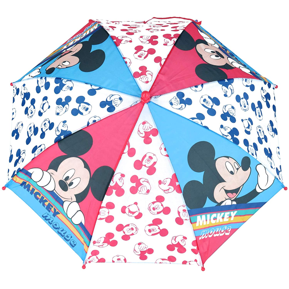 OMBRELLO MICKEY MOUSE DISNEY TOPOLINO 8 RAGGI 67 CM BAMBINO - WD21487
