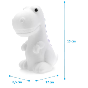 LAMPADA 3D DINOSAURO COMODINO LUCE LED COLORATE BATTERIE RICARICABILI - D323