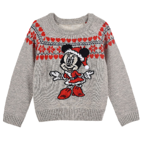 MAGLIONE NATALIZIO MINNIE MOUSE DISNEY MAGLIETTA BAMBINA SUN CITY - HU1310