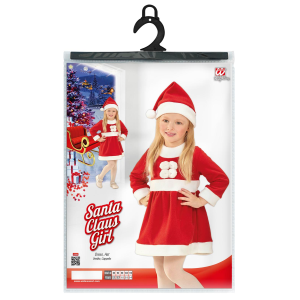 COSTUME VESTITO ABITO TRAVESTIMENTO CARNEVALE COSPLAY MISS SANTA NATALE BAMBINA 6 MESI- 3 ANNI - 1492