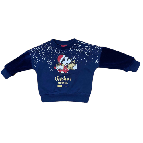 MAGLIONE NATALIZIO MINNIE MOUSE DISNEY MAGLIETTA BAMBINA SUN CITY - HU1244BLU
