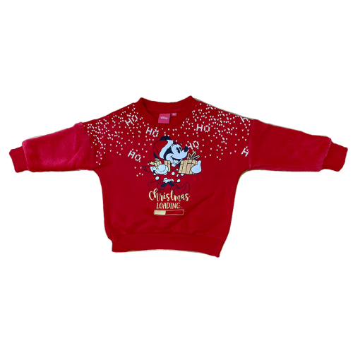 MAGLIONE NATALIZIO MINNIE MOUSE DISNEY MAGLIETTA BAMBINA SUN CITY - HU1244ROSSO