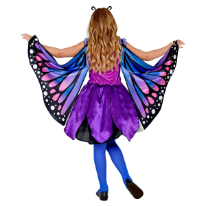 COSTUME CARNEVALE FARFALLA VESTITO ALI ANTENNE BAMBINA ABITO TRAVESTIMENTO - 0984